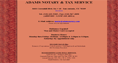 Desktop Screenshot of adamsnotary.com