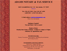 Tablet Screenshot of adamsnotary.com